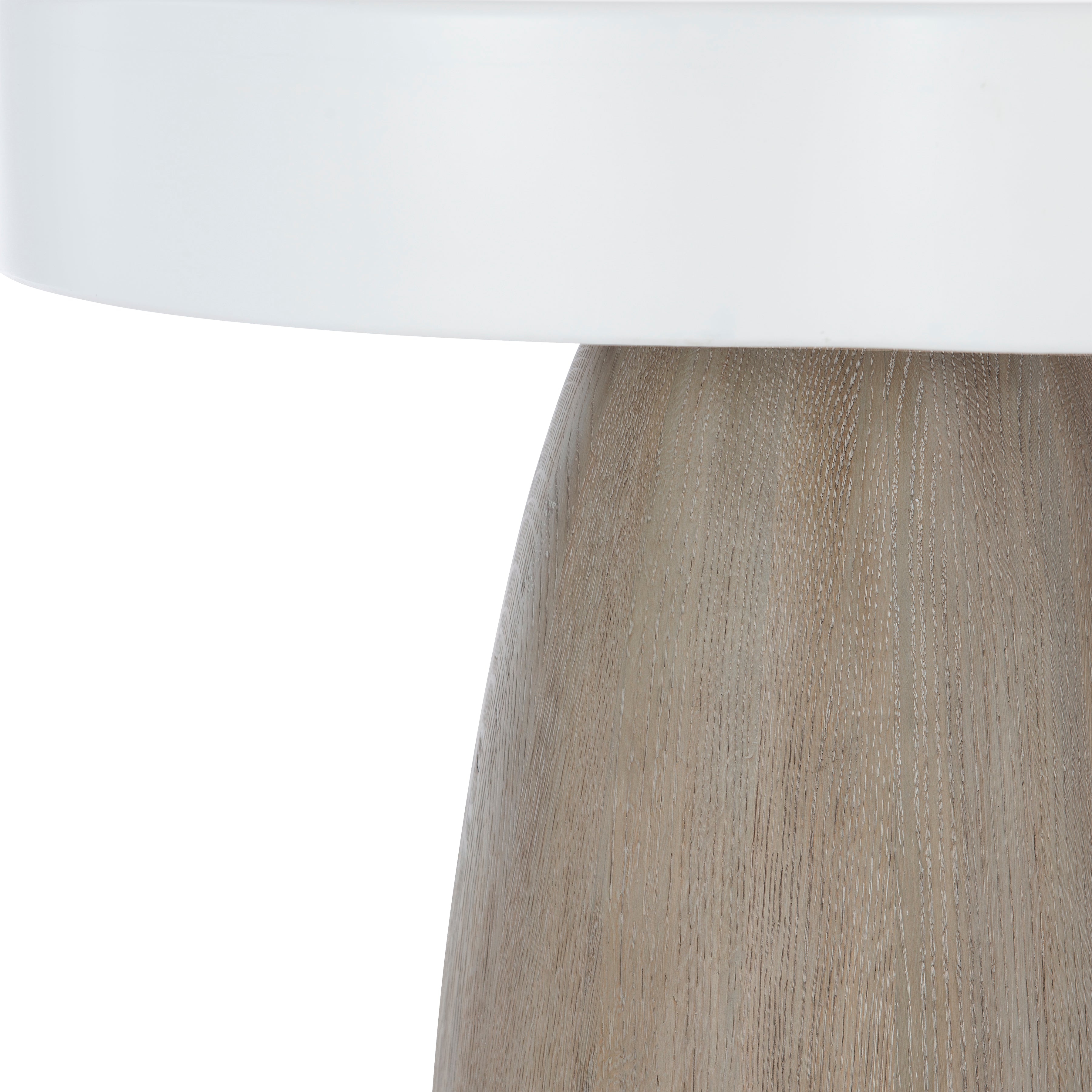 Bernhardt Living | Bernhardt Laramie Side Table - White / Oak | 418125