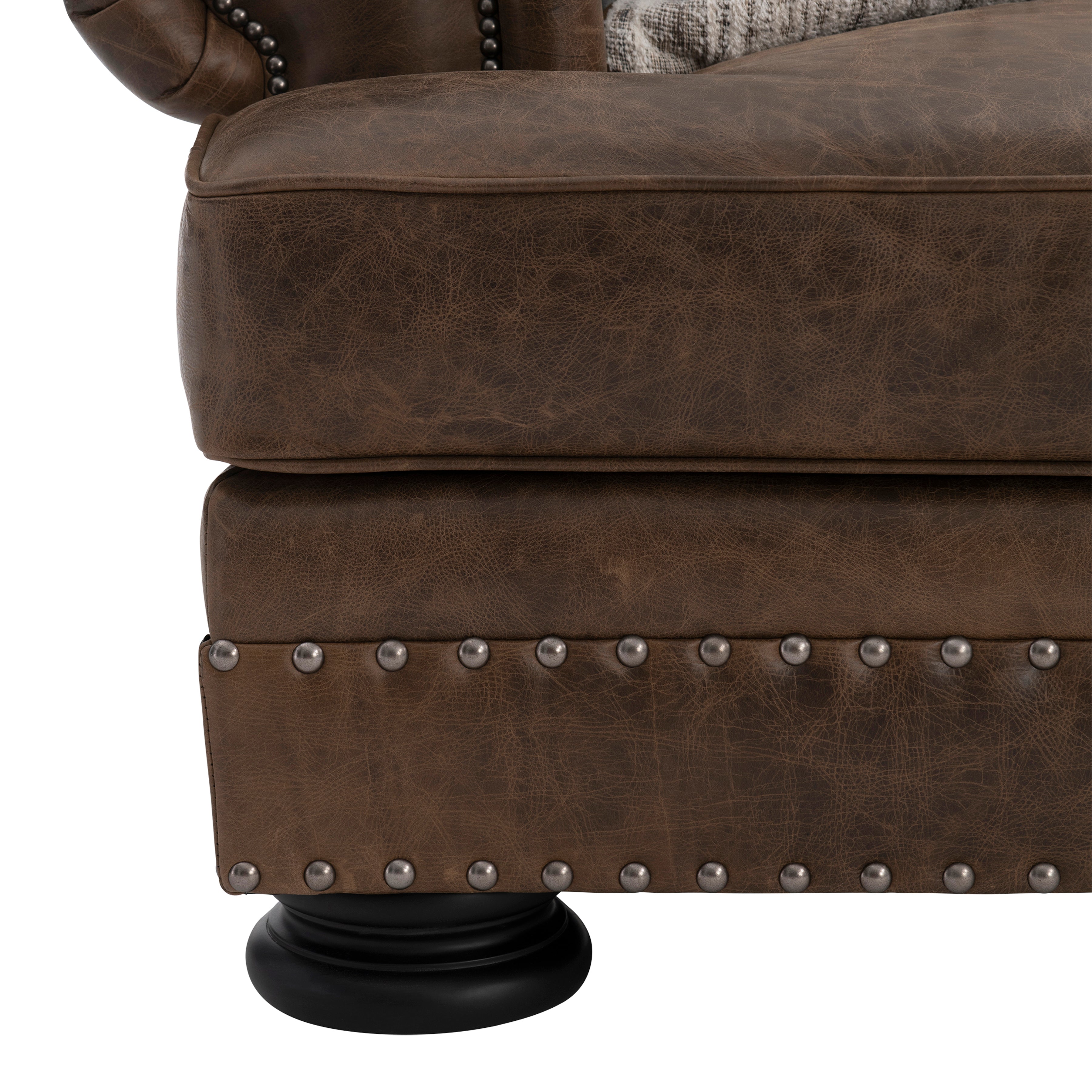 Bernhardt Living | Bernhardt Foster Mocha Leather Chair - Mocha | 5372LMO
