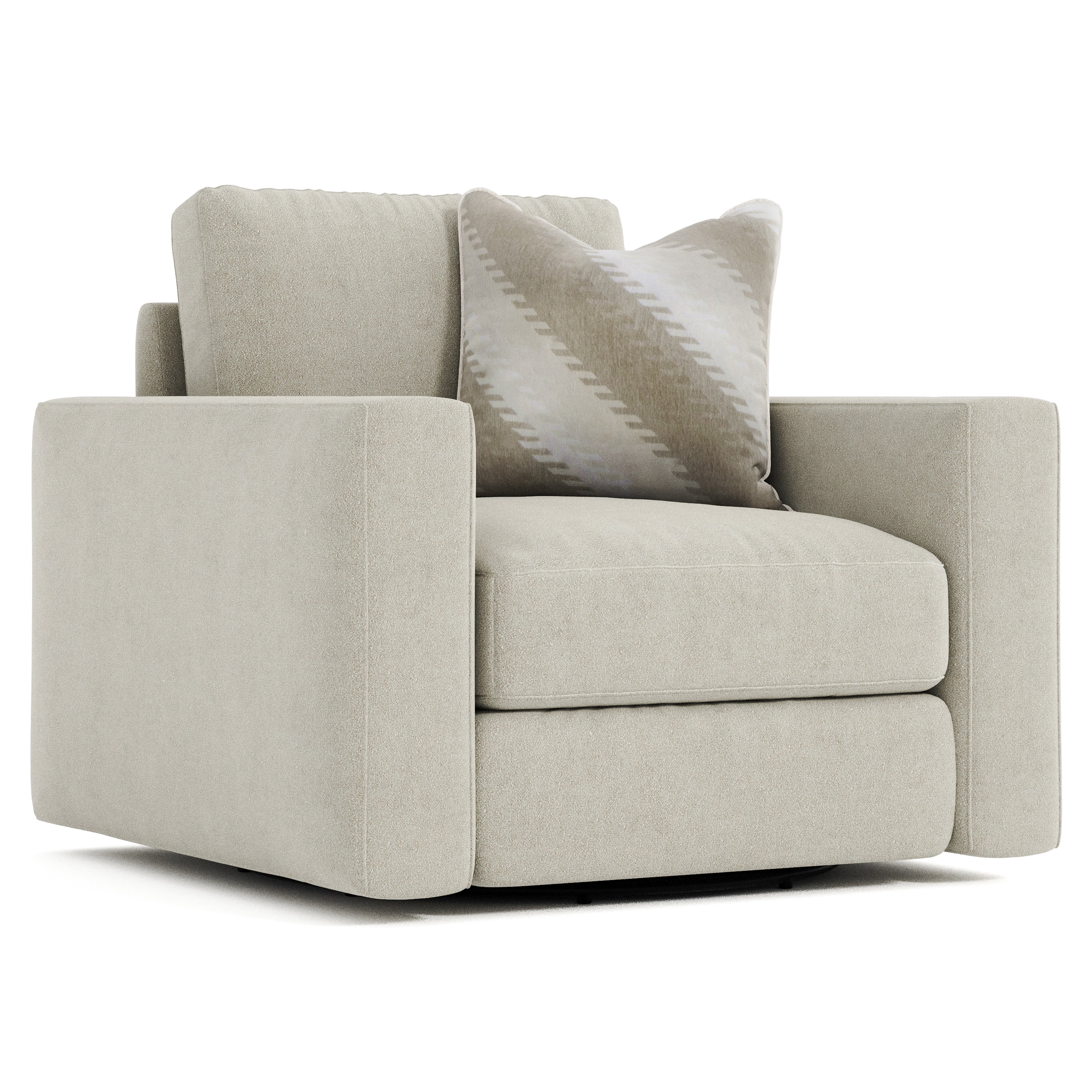 Bernhardt Living | Bernhardt Dawkins Fabric Swivel Chair - Beige,Tan | P9222SA