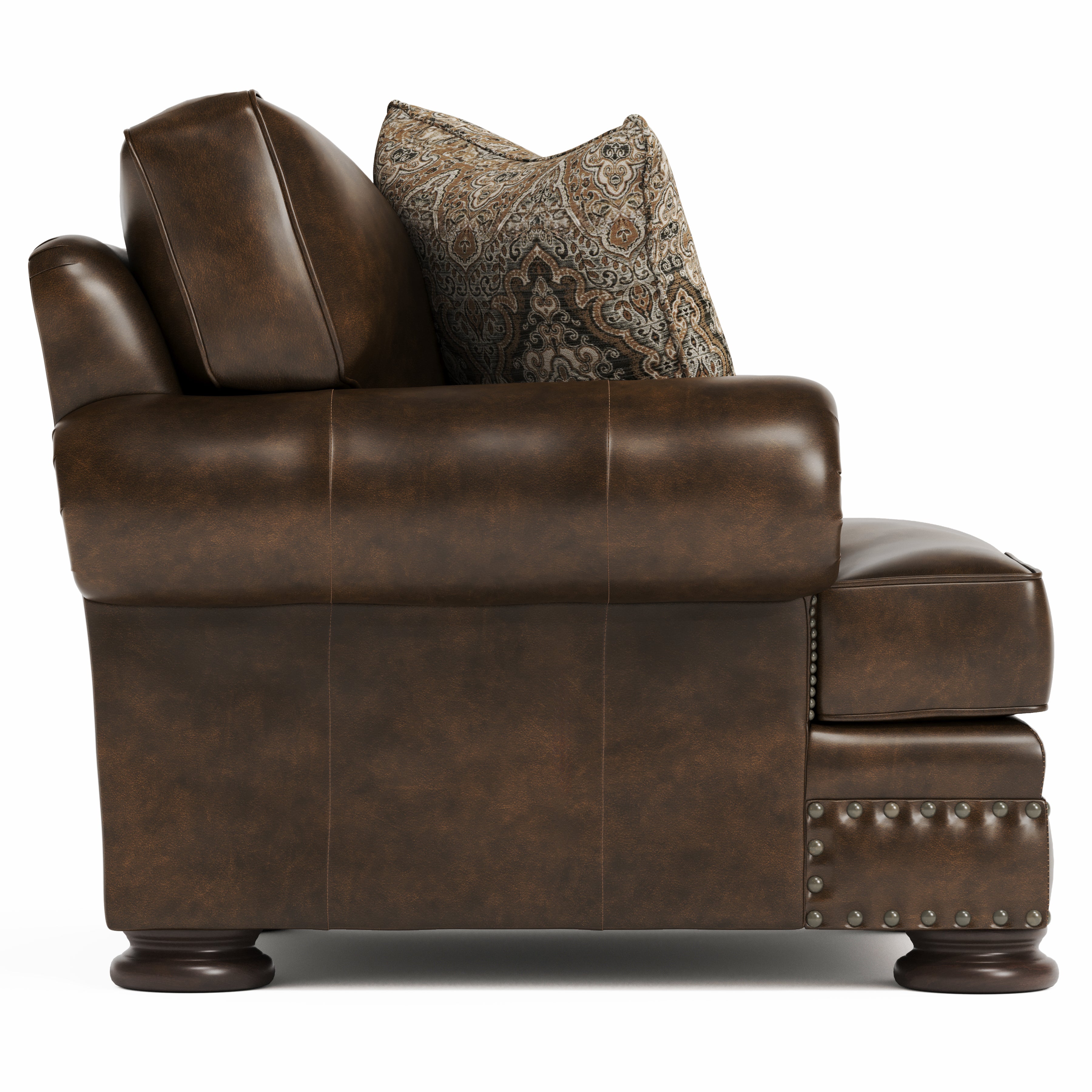 Bernhardt Living | Bernhardt Foster Leather Chair - Molasses | 5372LO