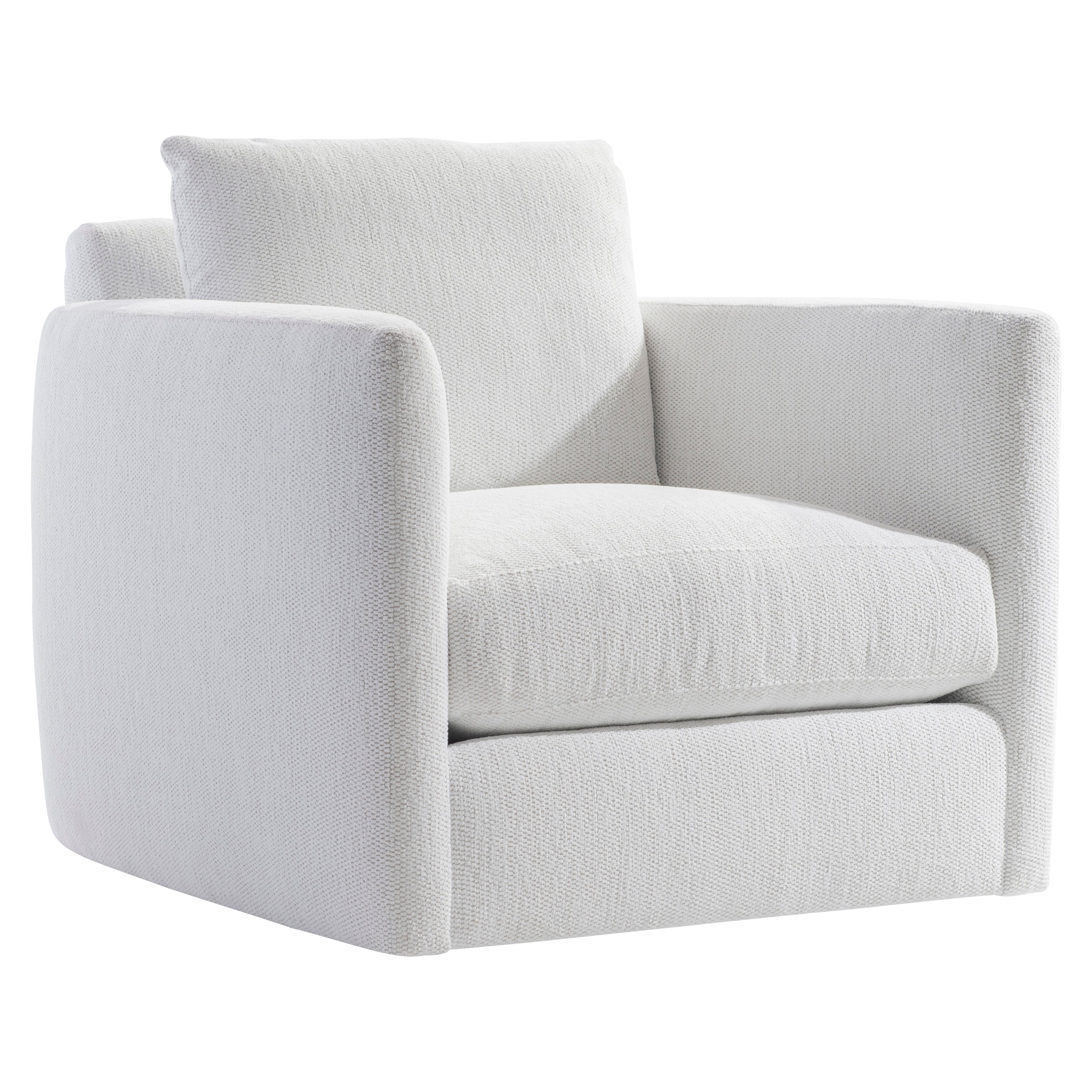 Bernhardt Living | Bernhardt Rory Fabric Swivel Chair - White/Cream | P7852SA