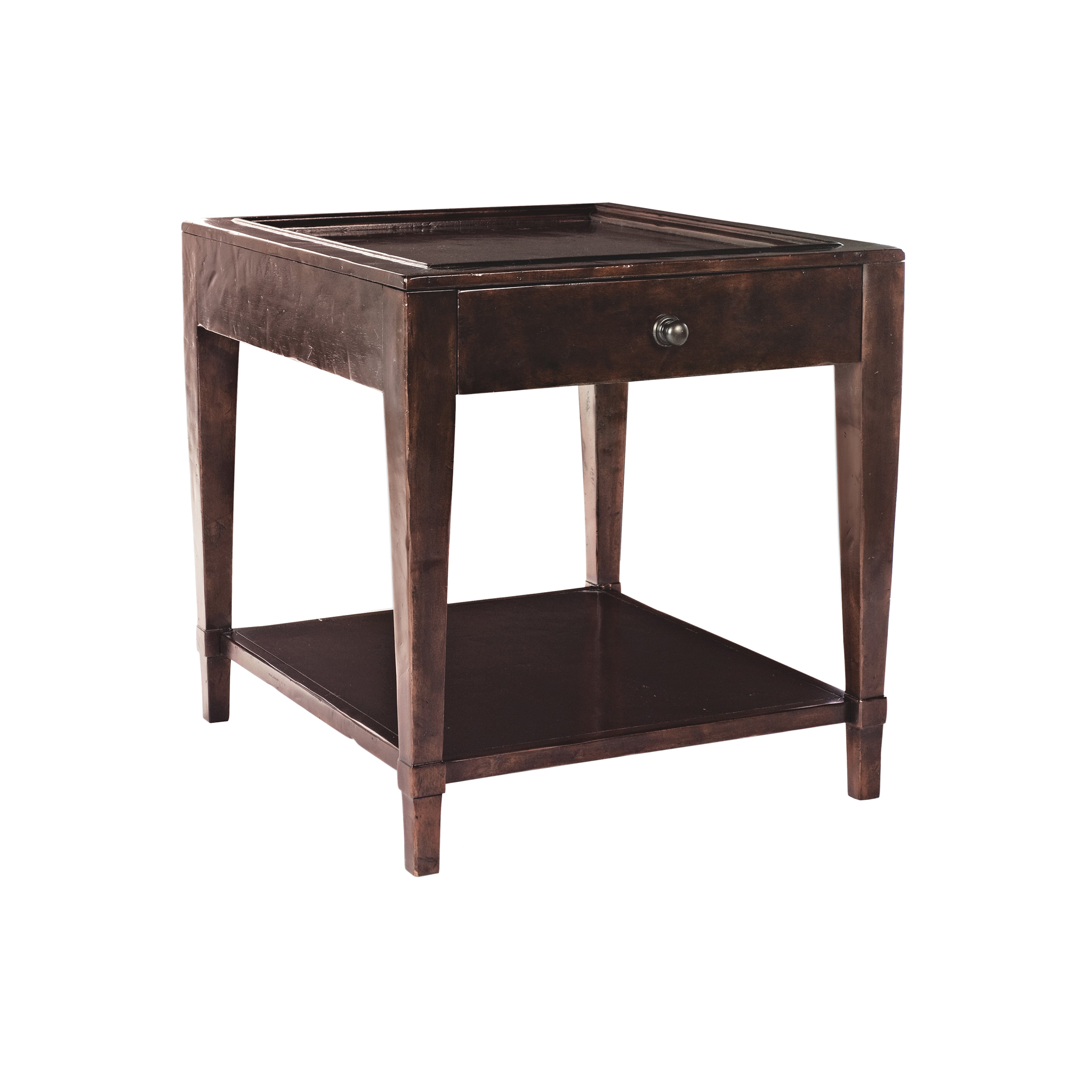 Bernhardt,Bernhardt Living | Bernhardt Vintage Patina End Table - Molasses | 322112B