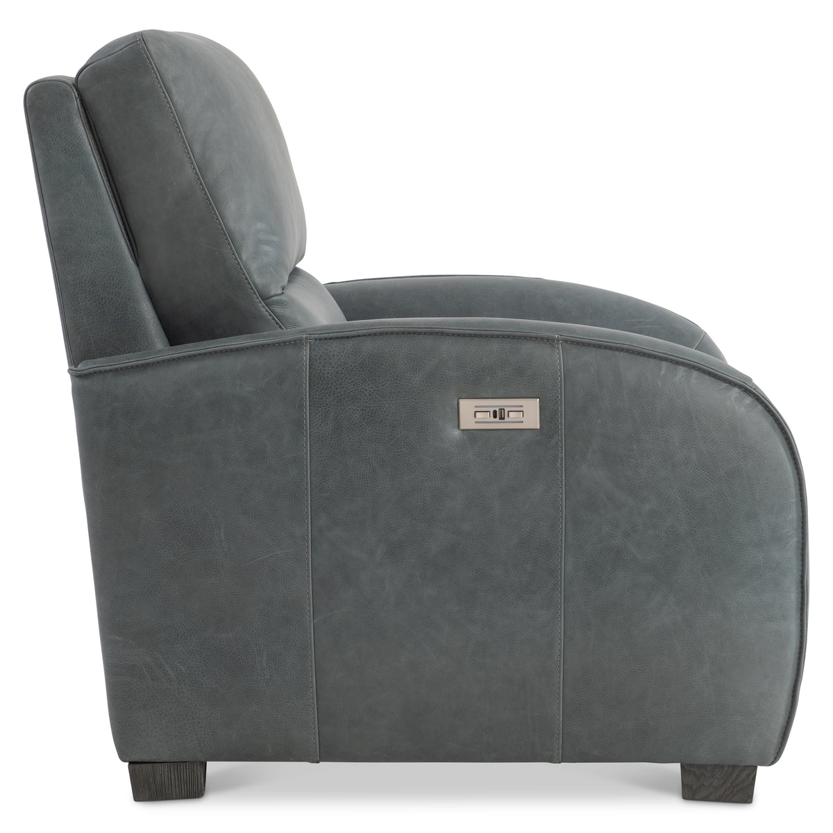 Bernhardt | Kyra Leather Recliner Power Motion Chair - Dark Grey | 492RLO