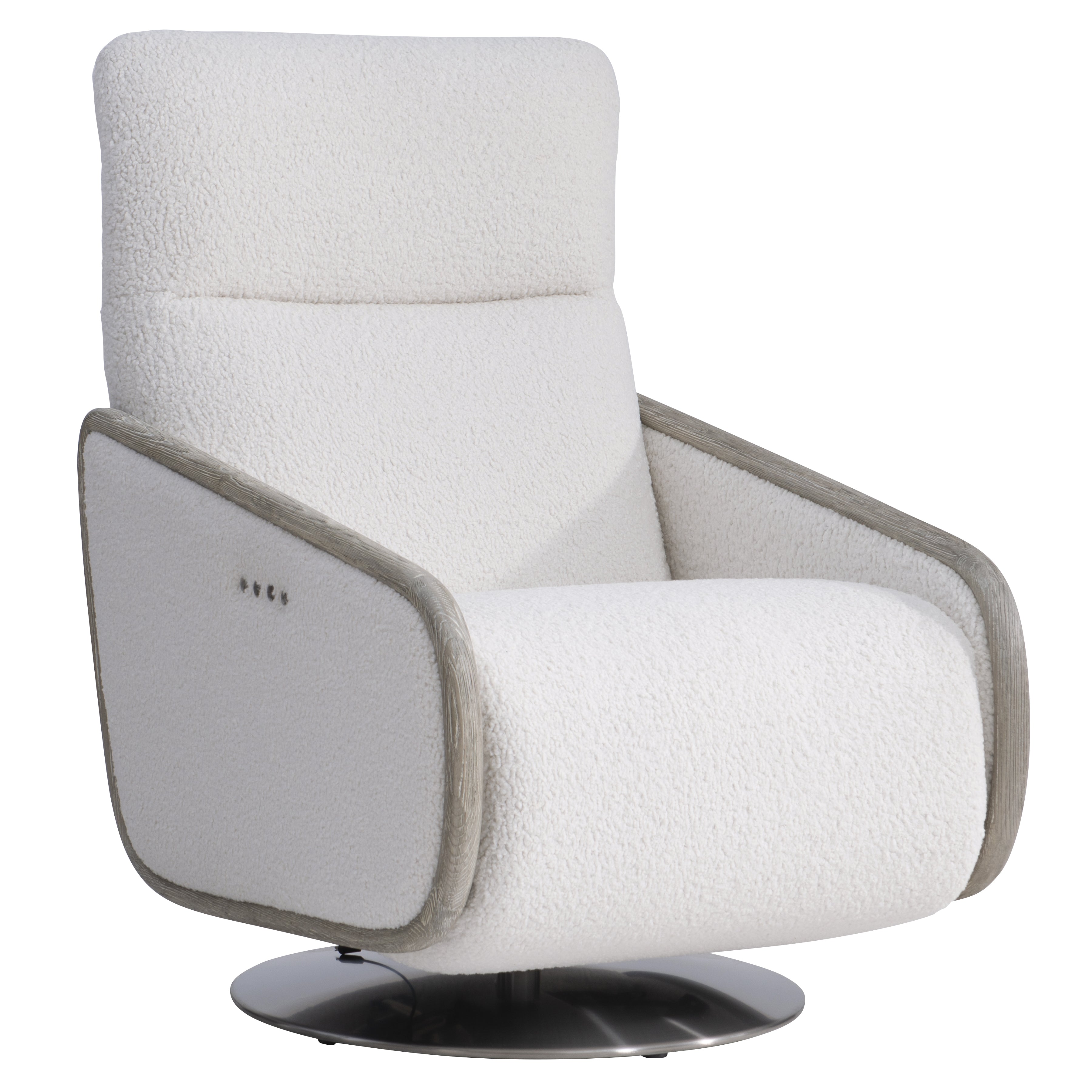 Bernhardt Living,Bernhardt Motion | Bernhardt Malory Fabric Power Motion Chair - White/Cream | B402RO