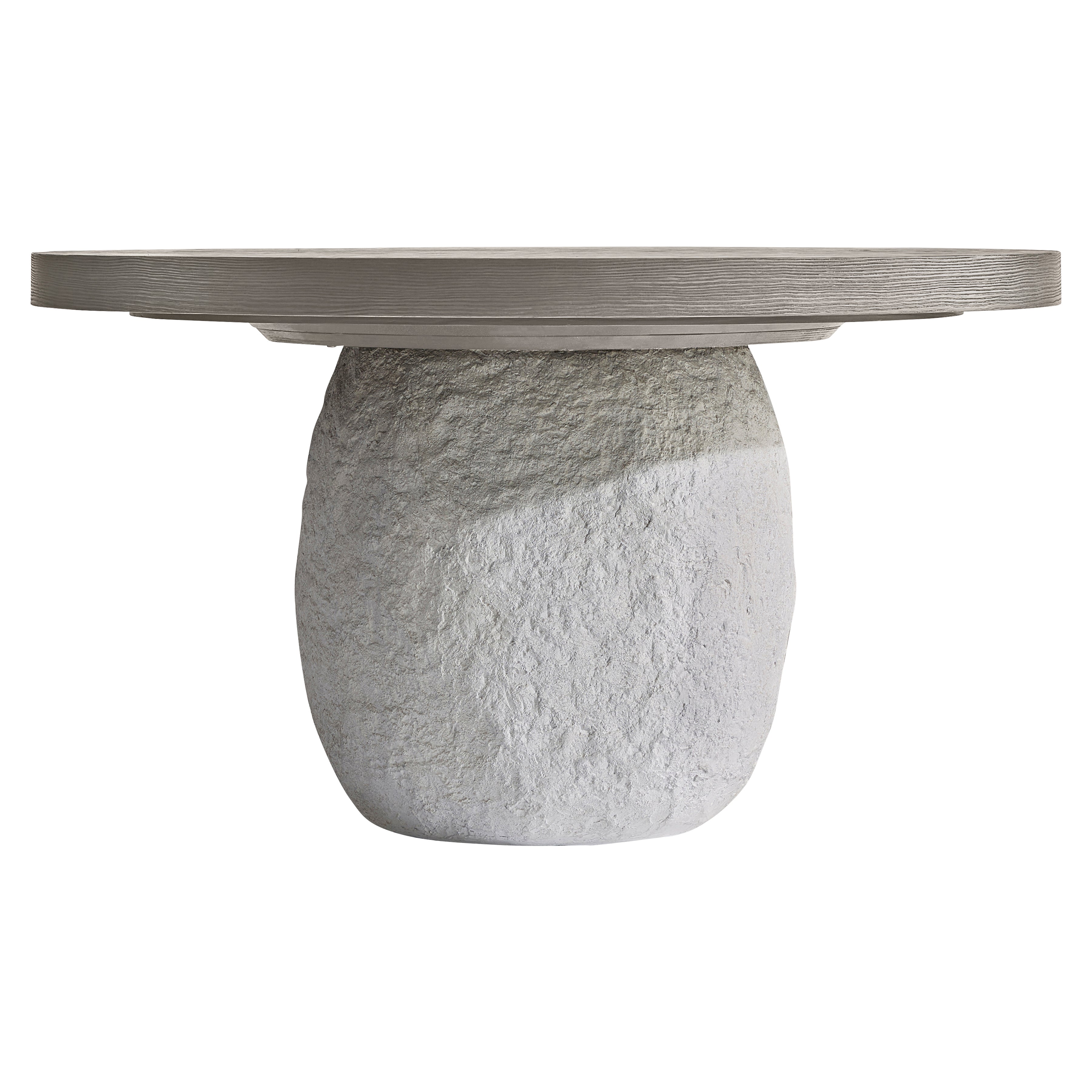Bernhardt | Bernhardt Trianon Round Dining Table in Gris Finish - Gris; Textured Quarry | K1810