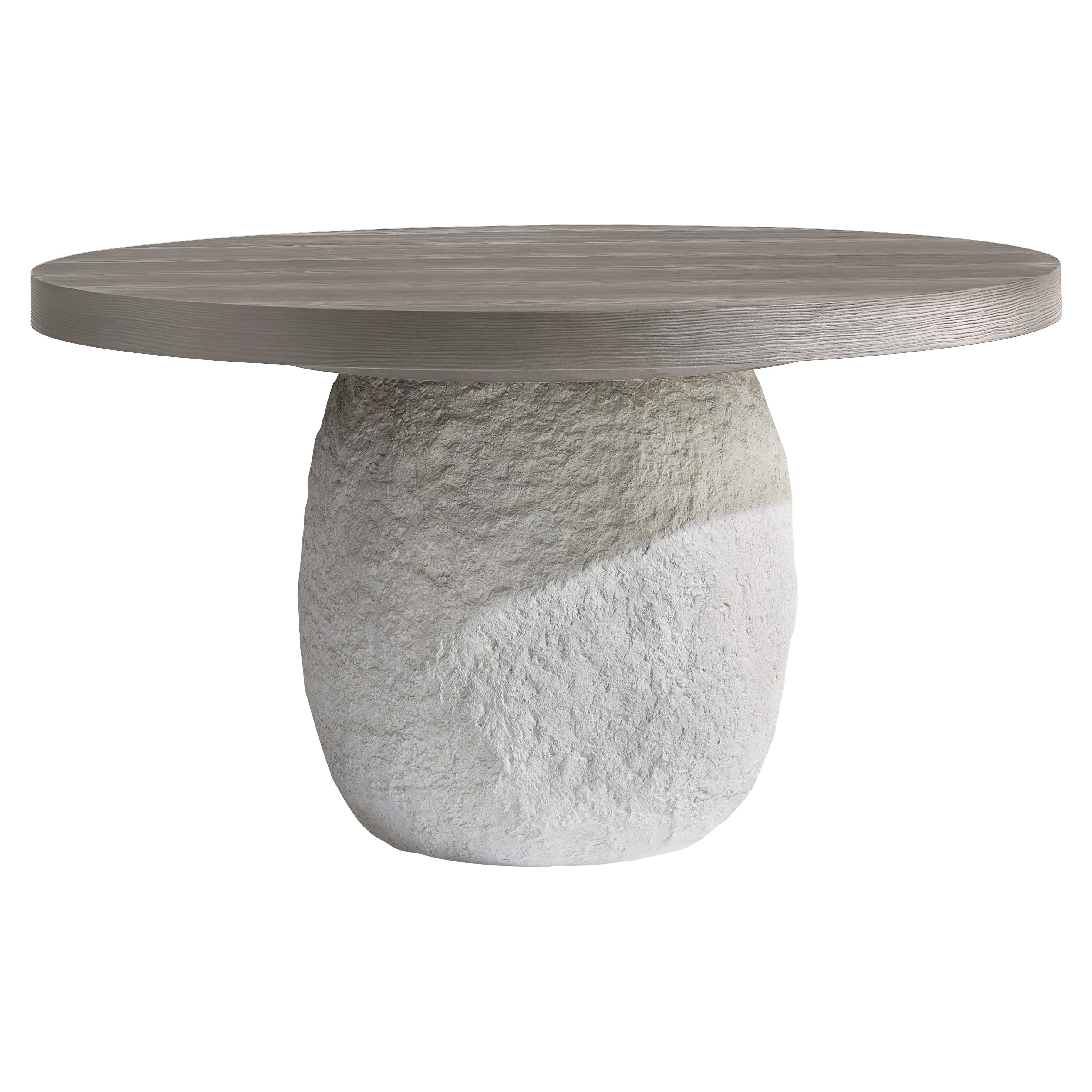Bernhardt | Bernhardt Trianon Round Dining Table in Gris Finish - Gris; Textured Quarry | K1810