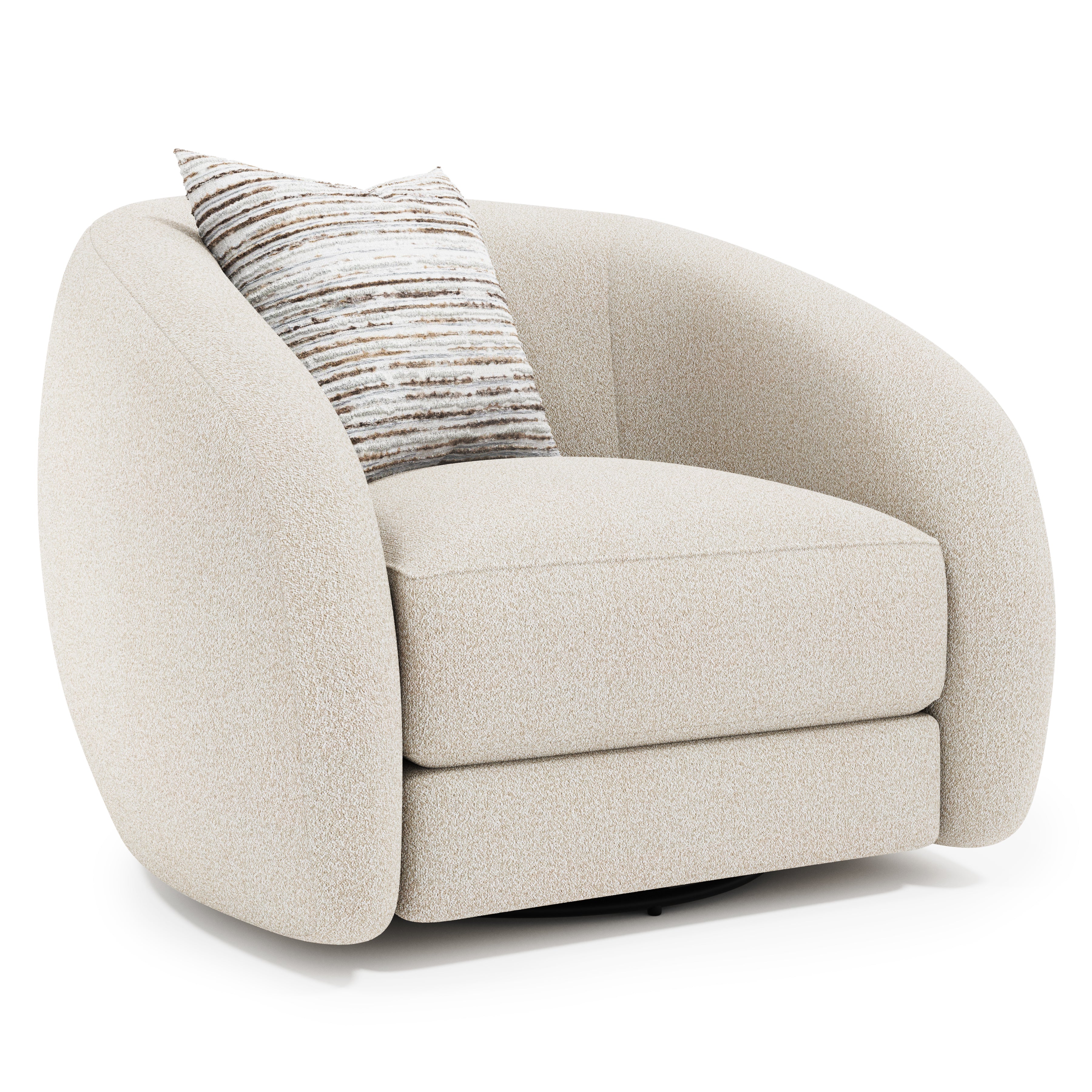 Bernhardt Living | Bernhardt Austen Fabric Swivel Chair - Beige | P2372SA