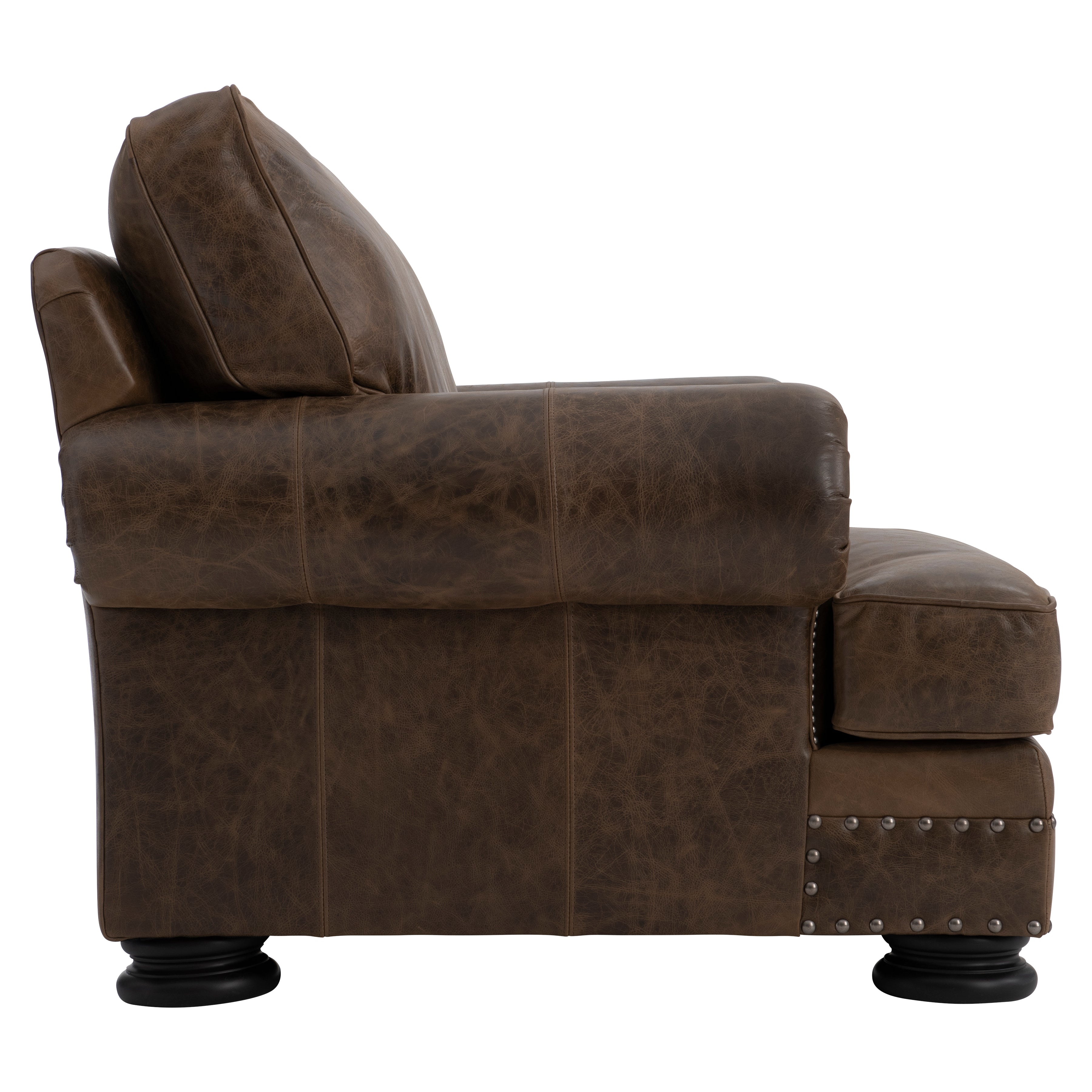 Bernhardt Living | Bernhardt Foster Mocha Leather Chair - Mocha | 5372LMO