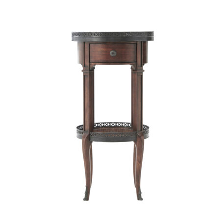 Theodore Alexander Walnut Circle Accent Table - Image 2