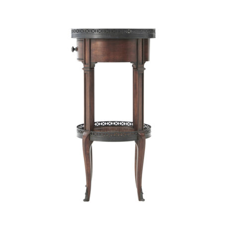 Theodore Alexander Walnut Circle Accent Table - Image 3