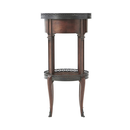 Theodore Alexander Walnut Circle Accent Table - Image 4