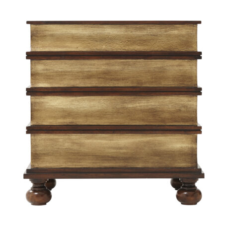 Theodore Alexander Hand Carved and Gilt Faux Book Nightstand - Image 3