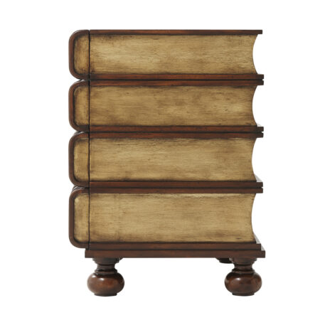 Theodore Alexander Hand Carved and Gilt Faux Book Nightstand - Image 4