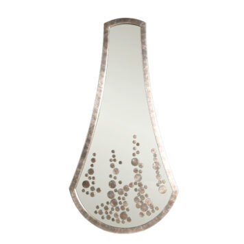 Alden Home Effie Mirror with Bubbles-Antique Silver Leaf