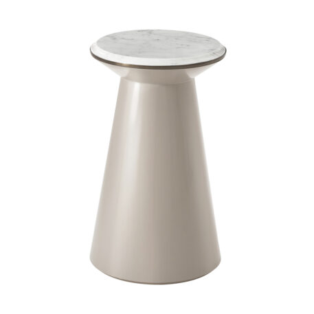 Theodore Alexander Contour Side Table (Pure Pearl, Small)