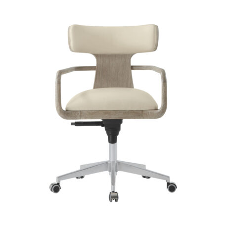 Theodore Alexander Repose Wooden Upholstered Study Chair - Image 3