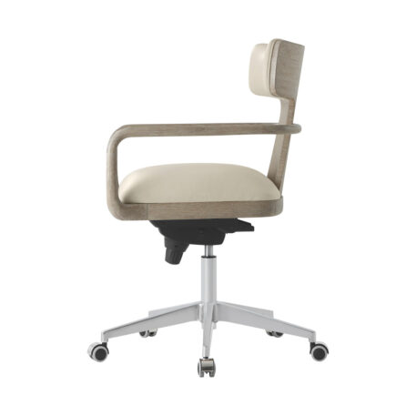 Theodore Alexander Repose Wooden Upholstered Study Chair - Image 4