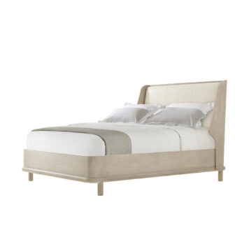 Theodore Alexander Repose Wooden with Upholstered Headboard US Queen Bed