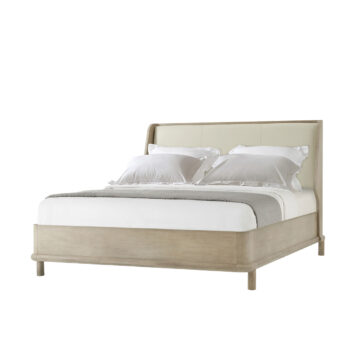Theodore Alexander Repose Wooden with Upholstered Headboard Cali King Bed