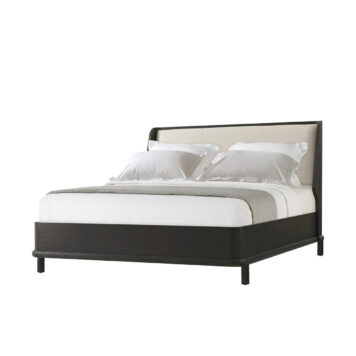 Theodore Alexander Repose Wooden with Upholstered Headboard Cali King Bed