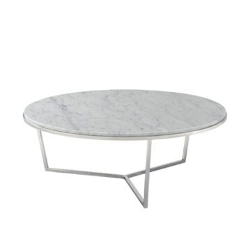 Theodore Alexander Fisher Round Cocktail Table (Marble)