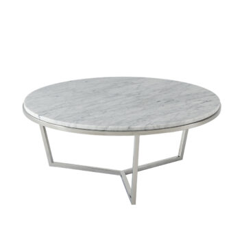 Theodore Alexander Small Fisher Round Cocktail Table (Marble)