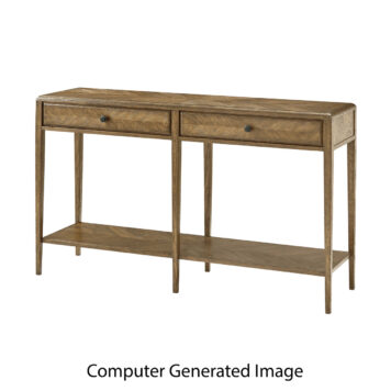 Theodore Alexander Nova Two Frieze Drawers Console Table
