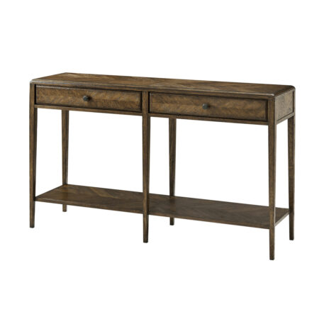 Theodore Alexander Nova Two Frieze Drawers Console Table