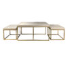 Alden Parkes Trio Bench-Champagne Leaf